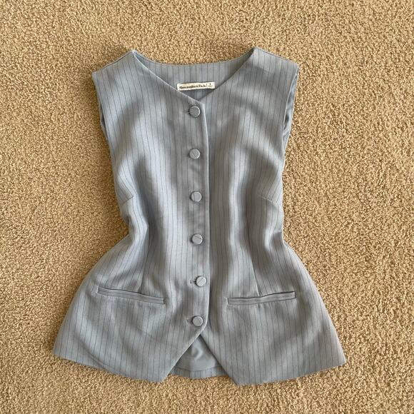 Abercrombie & Fitch Jackets & Blazers - Abercrombie & Fitch Baby Blue Vest - Size S